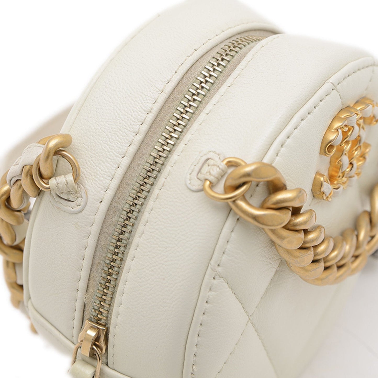 Chanel Round Quilted Chain Bag