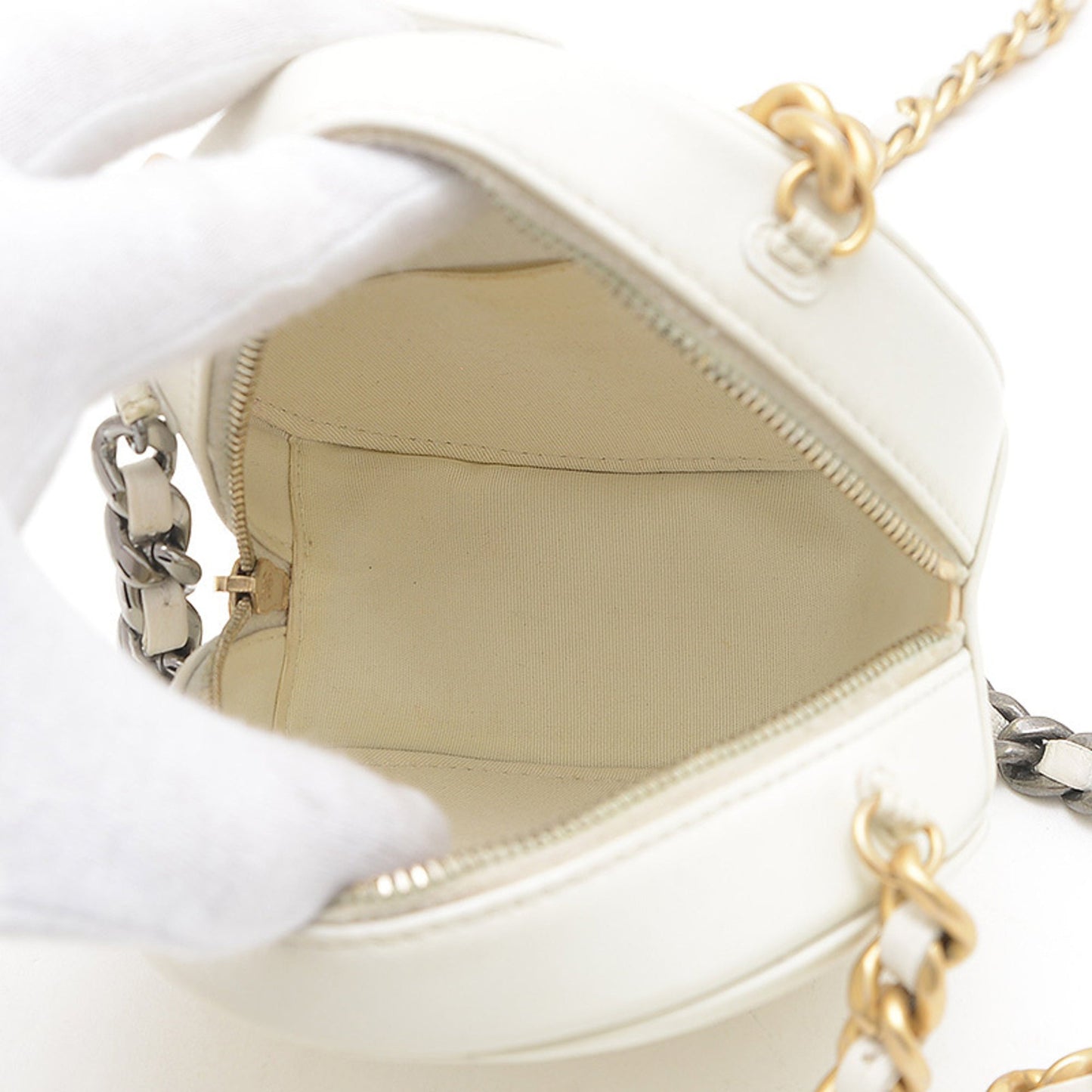 Chanel Round Quilted Chain Bag