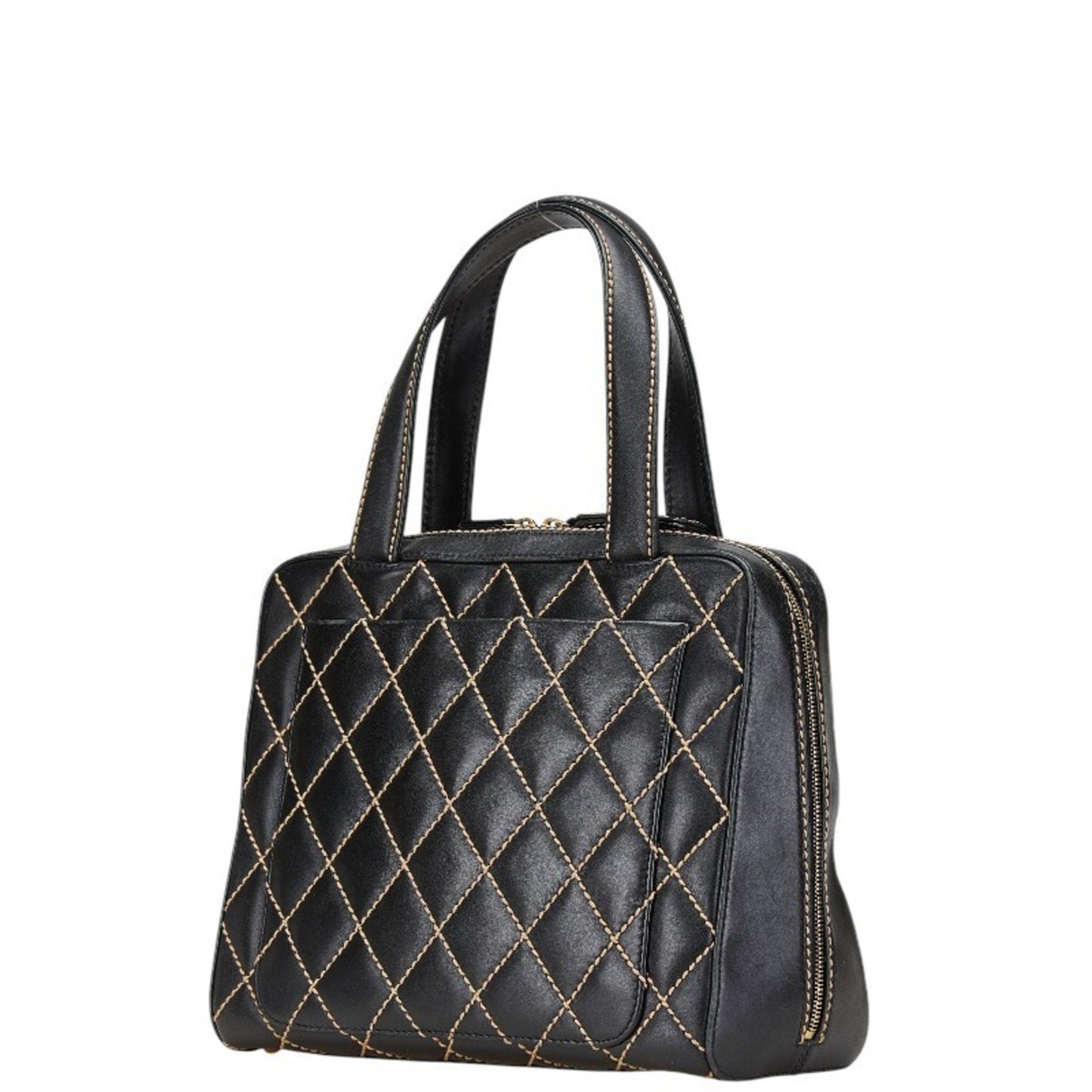 Chanel Quilted Leather Satchel Bag