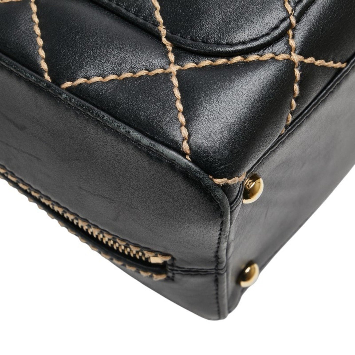 Chanel Quilted Leather Satchel Bag