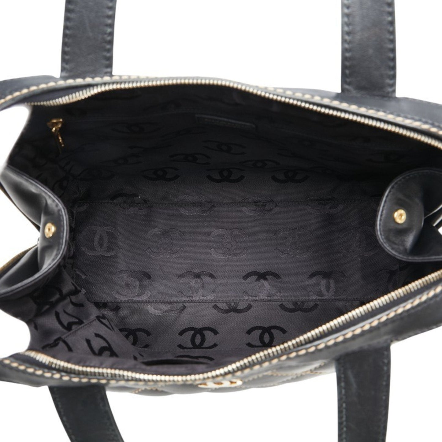Chanel Quilted Leather Satchel Bag