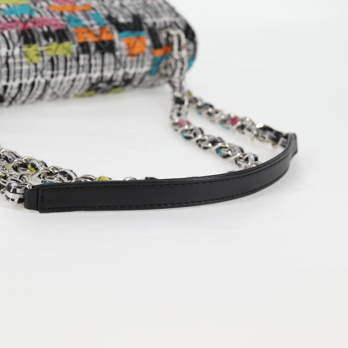 Chanel Classic Flap Bag Multicolor Tweed Chain Strap