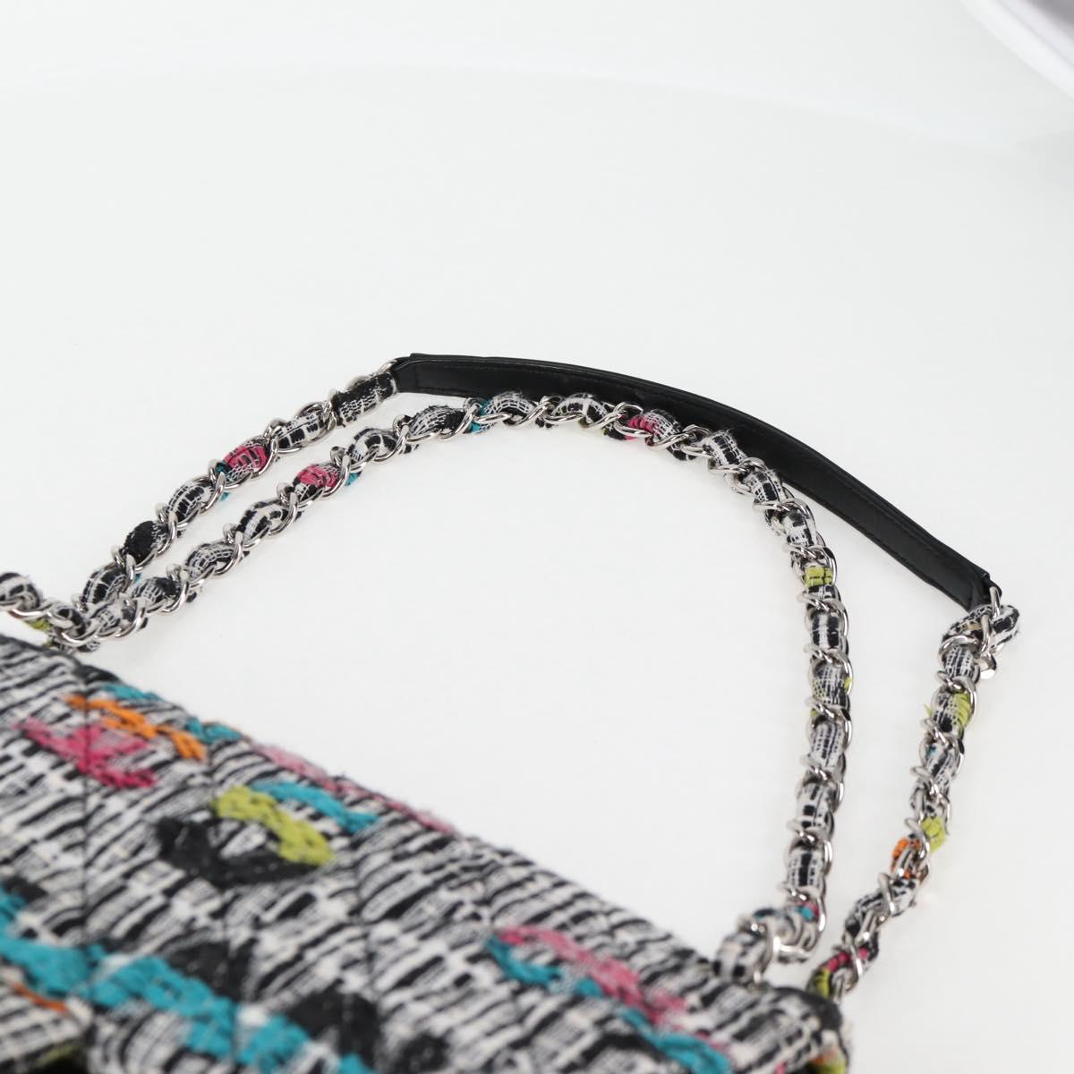 Chanel Classic Flap Bag Multicolor Tweed Chain Strap