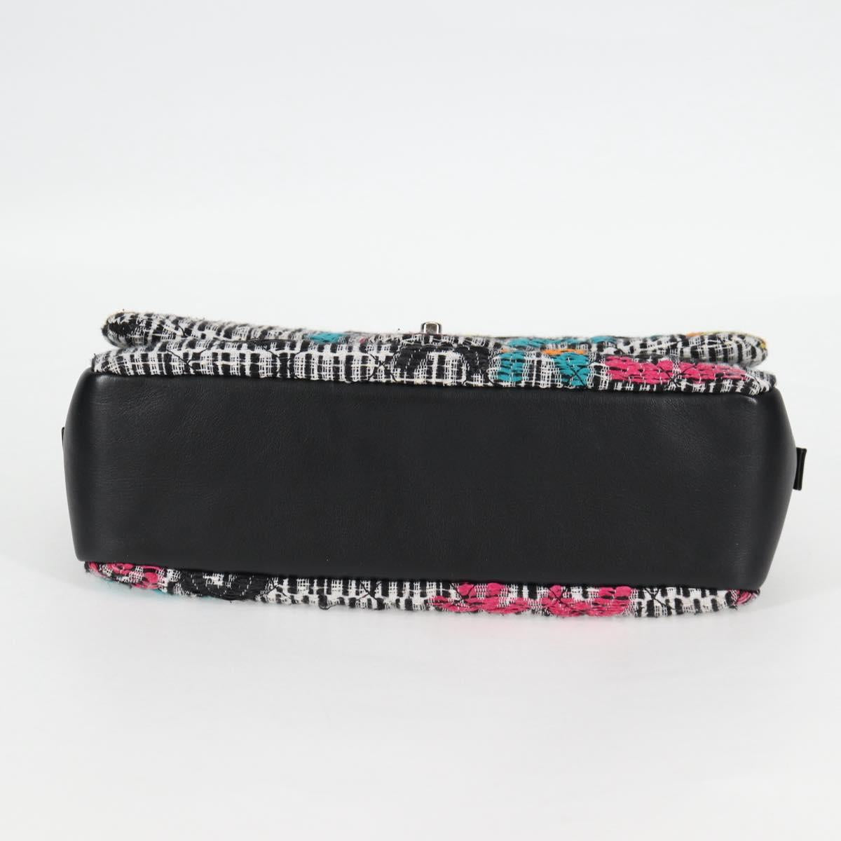 Chanel Classic Flap Bag Multicolor Tweed Chain Strap