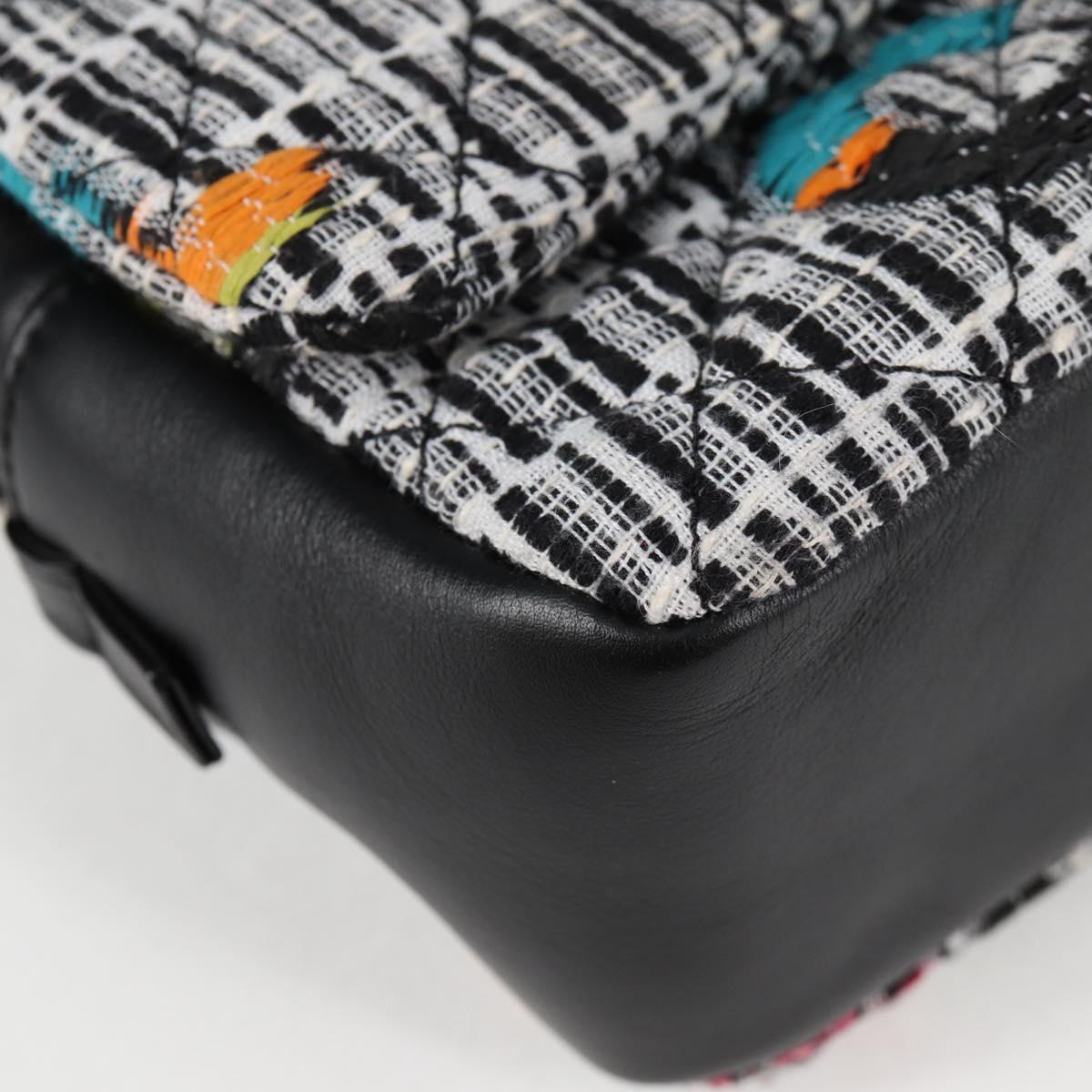 Chanel Classic Flap Bag Multicolor Tweed Chain Strap