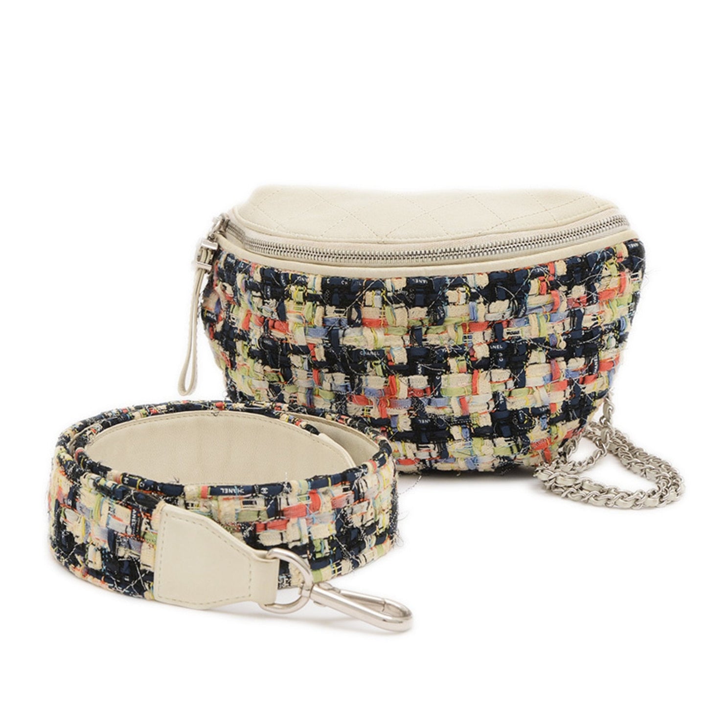Chanel Tweed Crossbody Bag with Chain