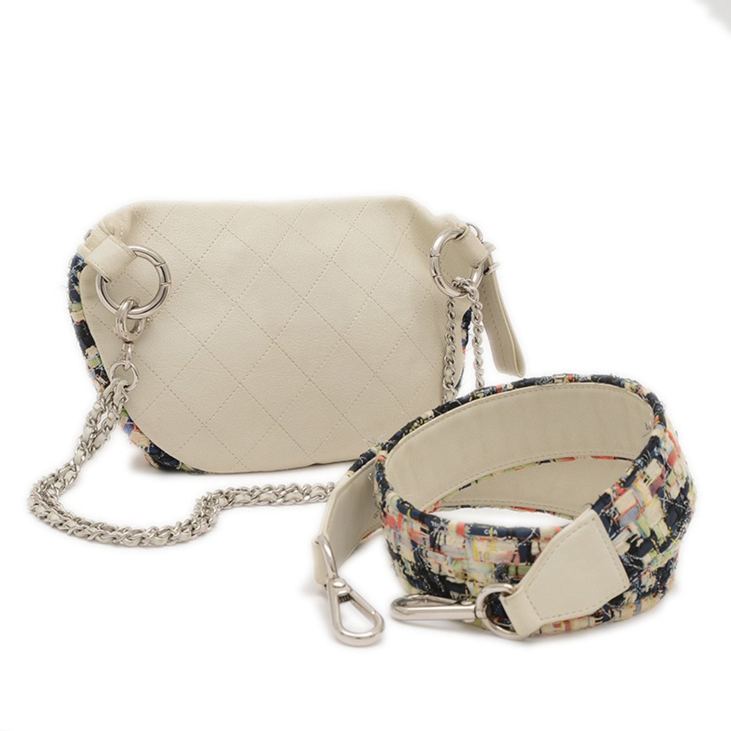 Chanel Tweed Crossbody Bag with Chain