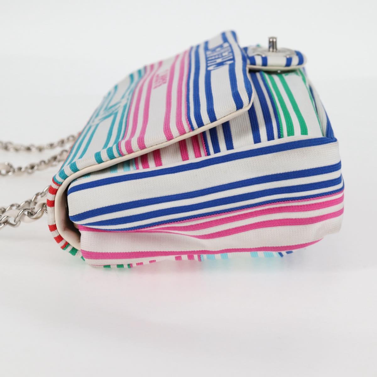 Chanel Biarritz Stripe Knitted Shoulder Bag