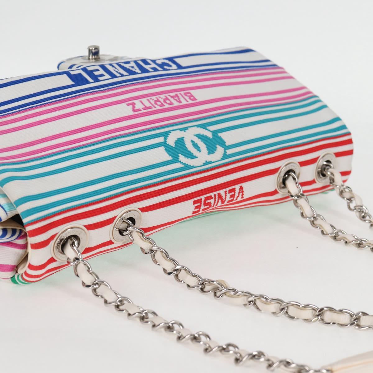 Chanel Biarritz Stripe Knitted Shoulder Bag