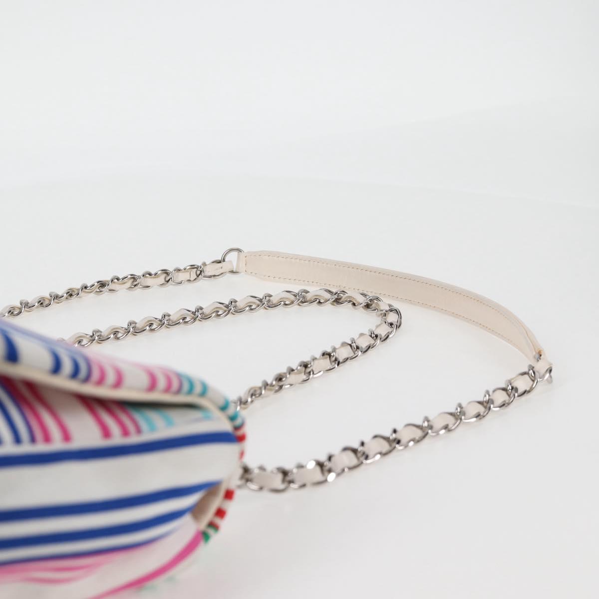Chanel Biarritz Stripe Knitted Shoulder Bag