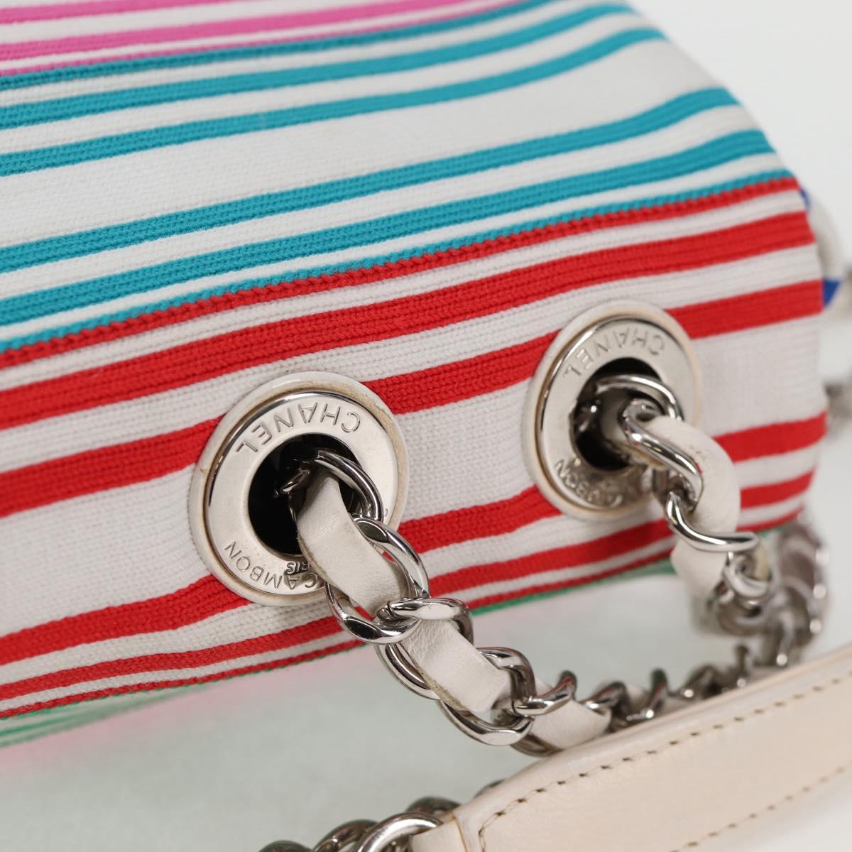 Chanel Biarritz Stripe Knitted Shoulder Bag