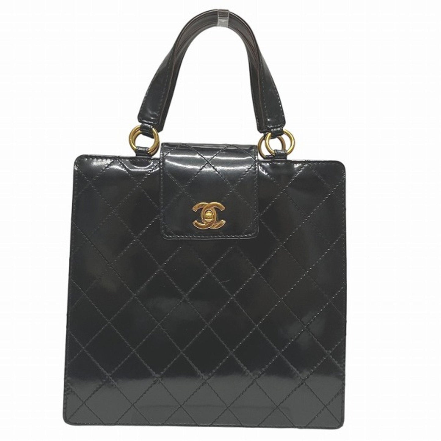 Chanel Patent Leather Quilted Handbag