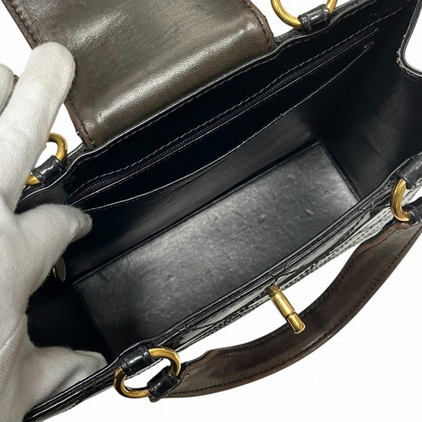Chanel Patent Leather Quilted Handbag