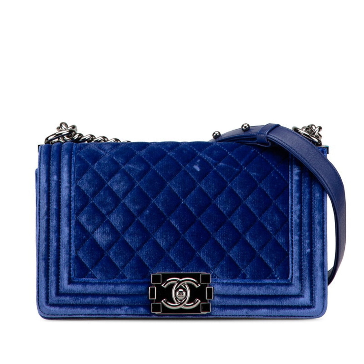 Chanel Boy Chanel Velour Quilted Bag