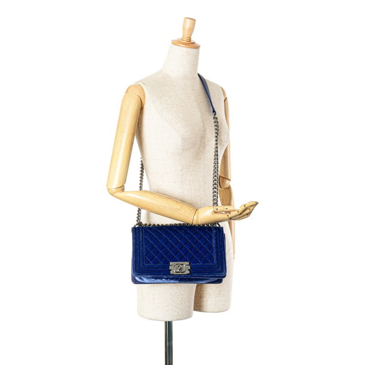 Chanel Boy Chanel Velour Quilted Bag