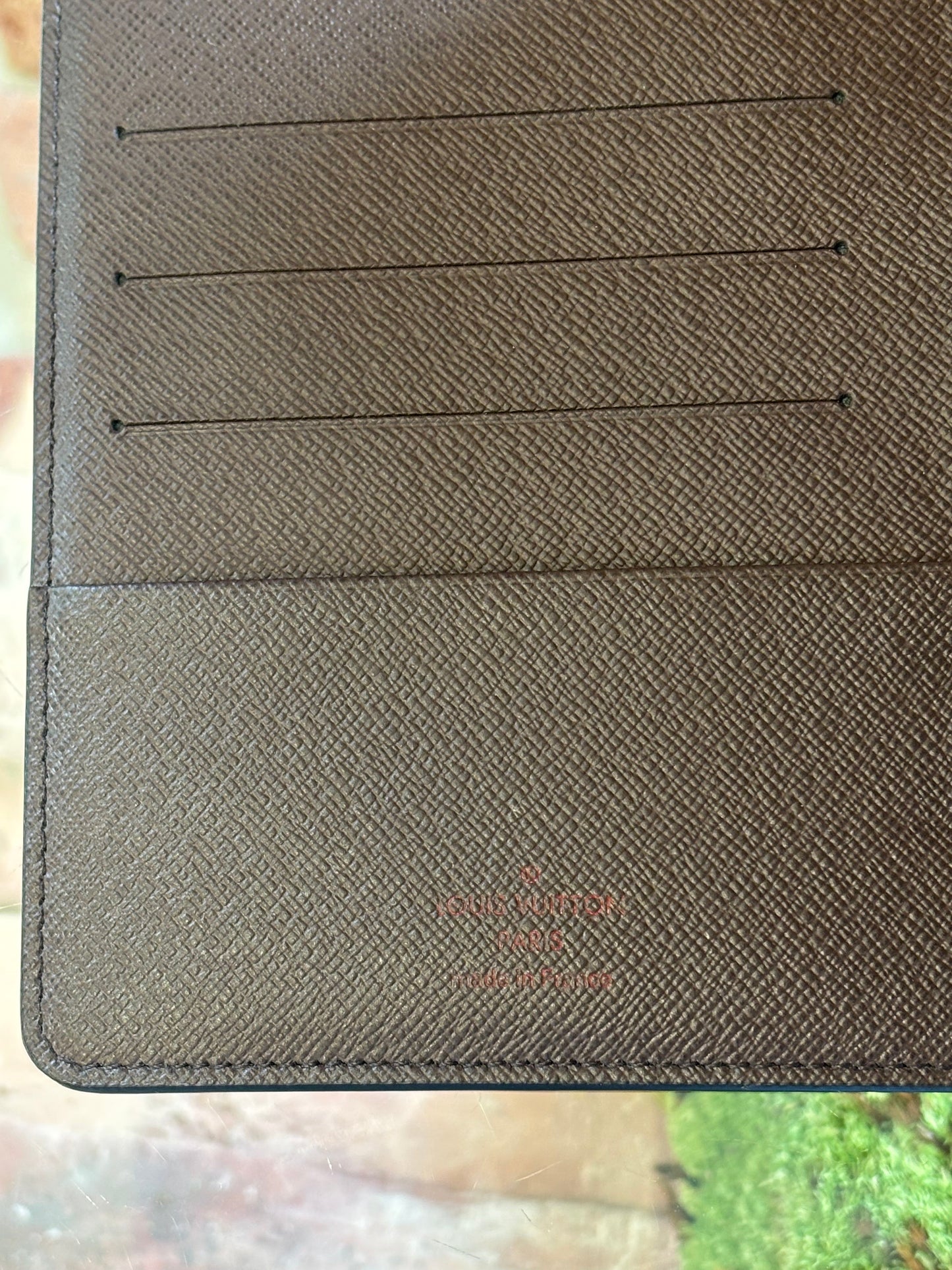 LOUIS VUITTON Damier Ebene Medium Ring Agenda Cover
