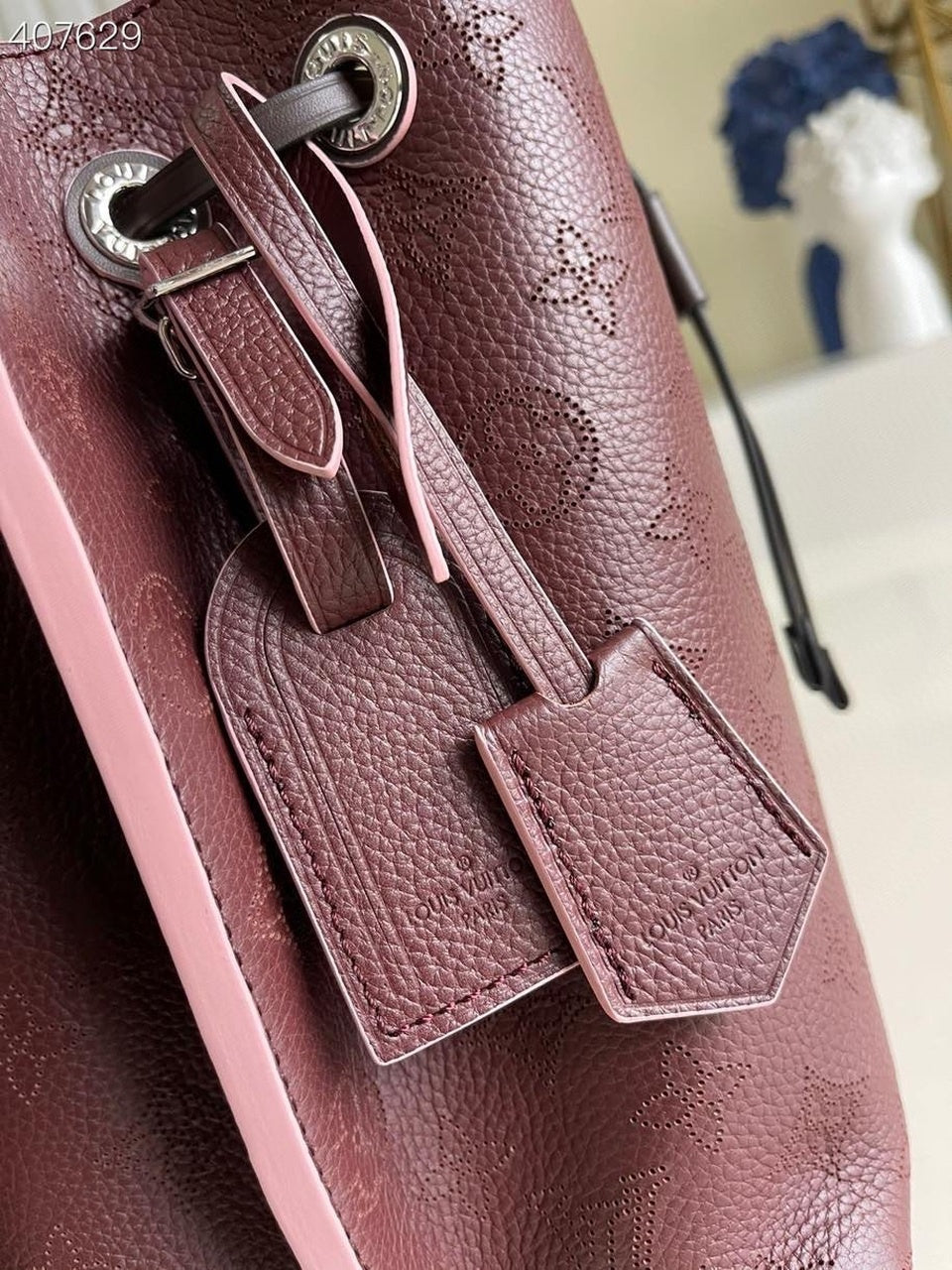 LV Muria Bucket Bag For Women, WomenÃ¢â‚¬â„¢s Handbags, Shoulder And Crossbody Bags Burgundy 9.8in/25cm LV