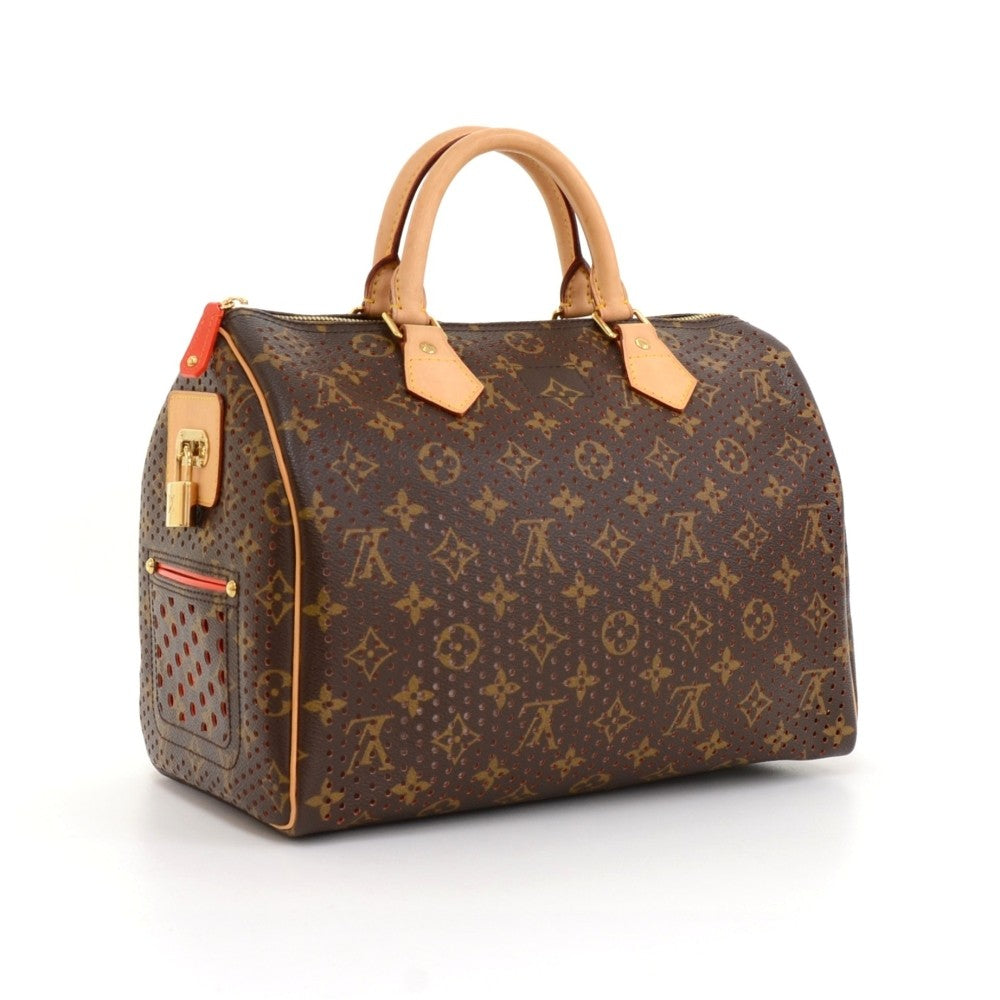 Louis Vuitto Perforated Speedy 30 Monogram Canvas Handbag - 2006 Limited Edition Bag