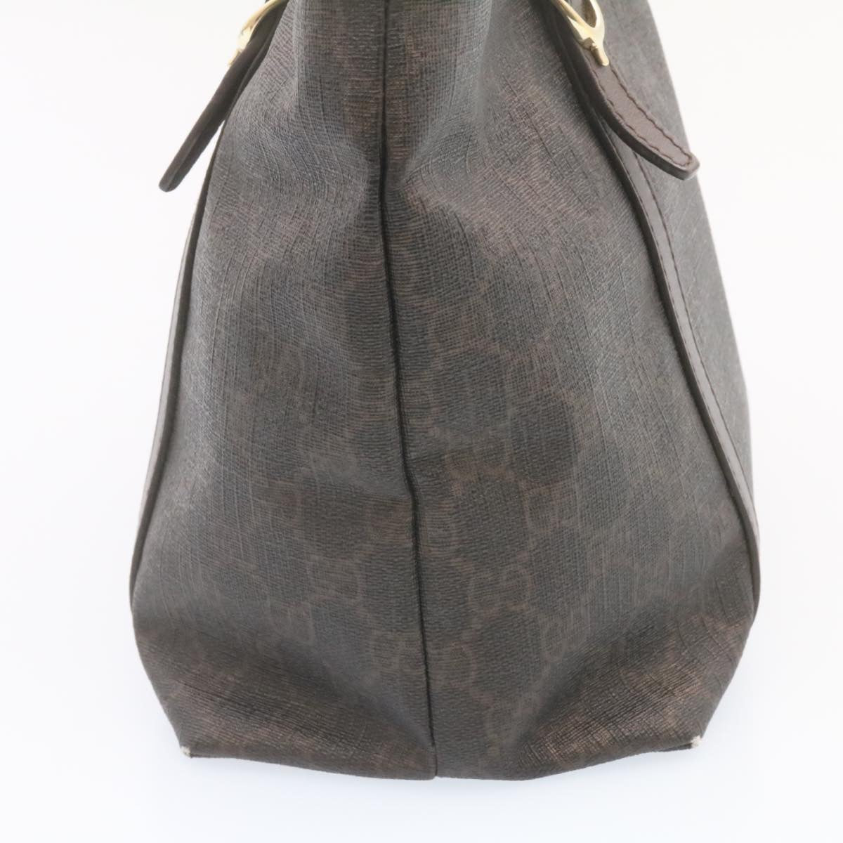 GUCCI GG Canvas Tote Bag PVC Leather Brown 336776 23085