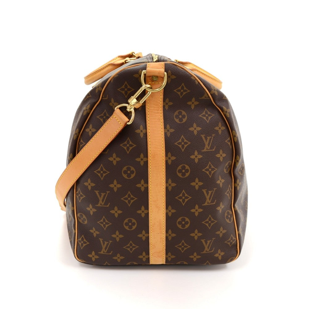 Louis Vuitto Keepall 60 Bandouliere Monogram Canvas Travel Bag