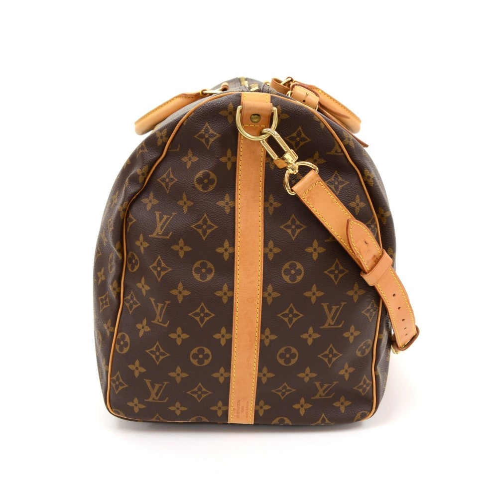 Louis Vuitto Keepall 60 Bandouliere Monogram Canvas Travel Bag