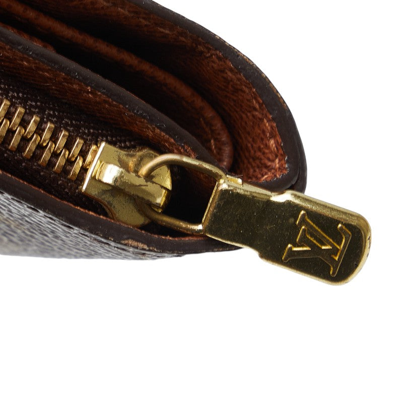 Louis Vuitton Monogram Portepapier Double Fold Wallet M61207 Brown PVC Leather  Louis Vuitton