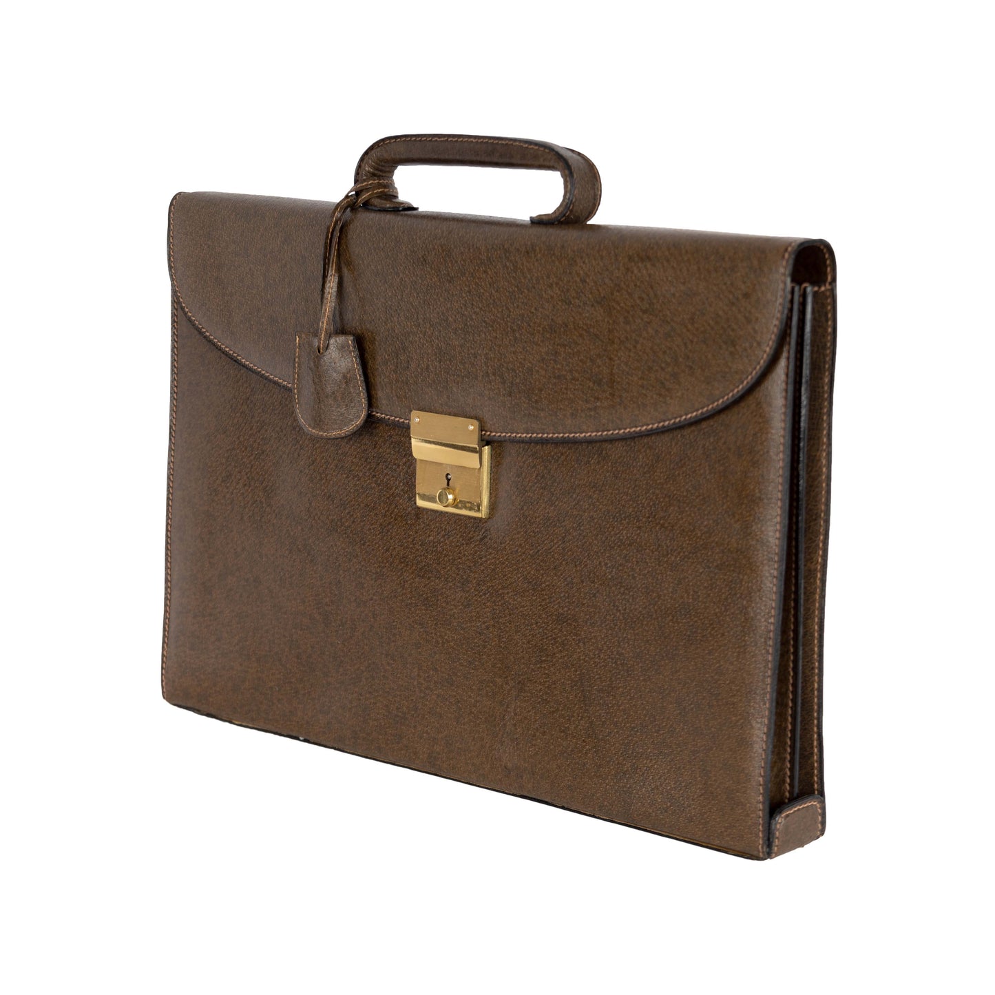 GLM--  Leather Briefcase - '90s