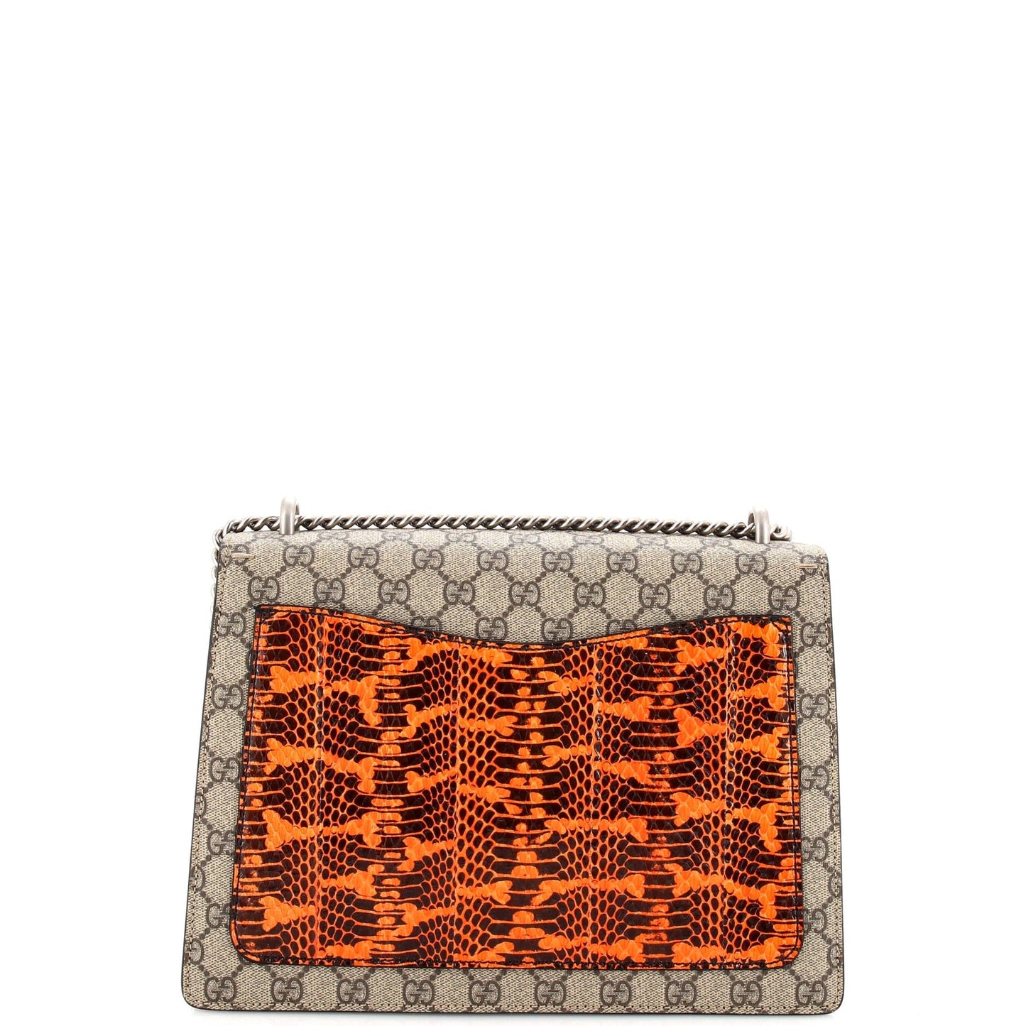 Dionysus Bag Embroidered GG Coated Canvas with Python Medium