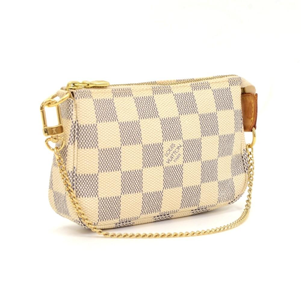 Louis Vuitto Damier Azur Canvas Pochette Accessoires Evening Bag