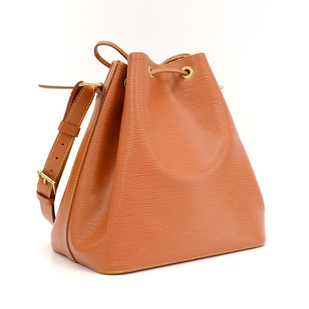 Louis Vuitto Petit Noe Orange Epi Leather Bag