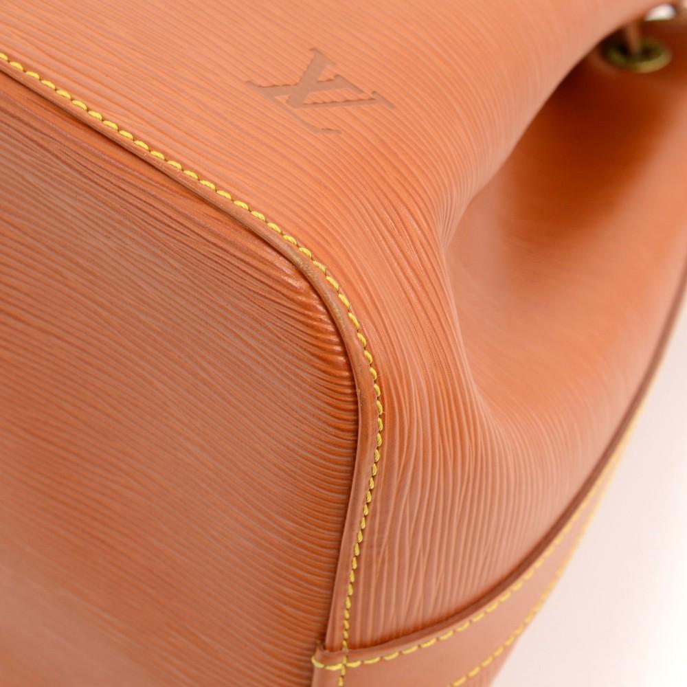 Louis Vuitto Petit Noe Orange Epi Leather Bag