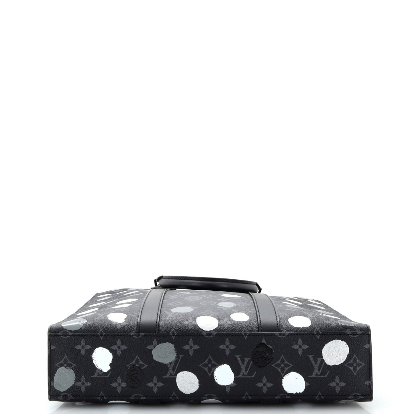 Louis Vuitton Sac Plat Bag Yayoi Kusama Painted Dots Monogram Eclipse Canvas