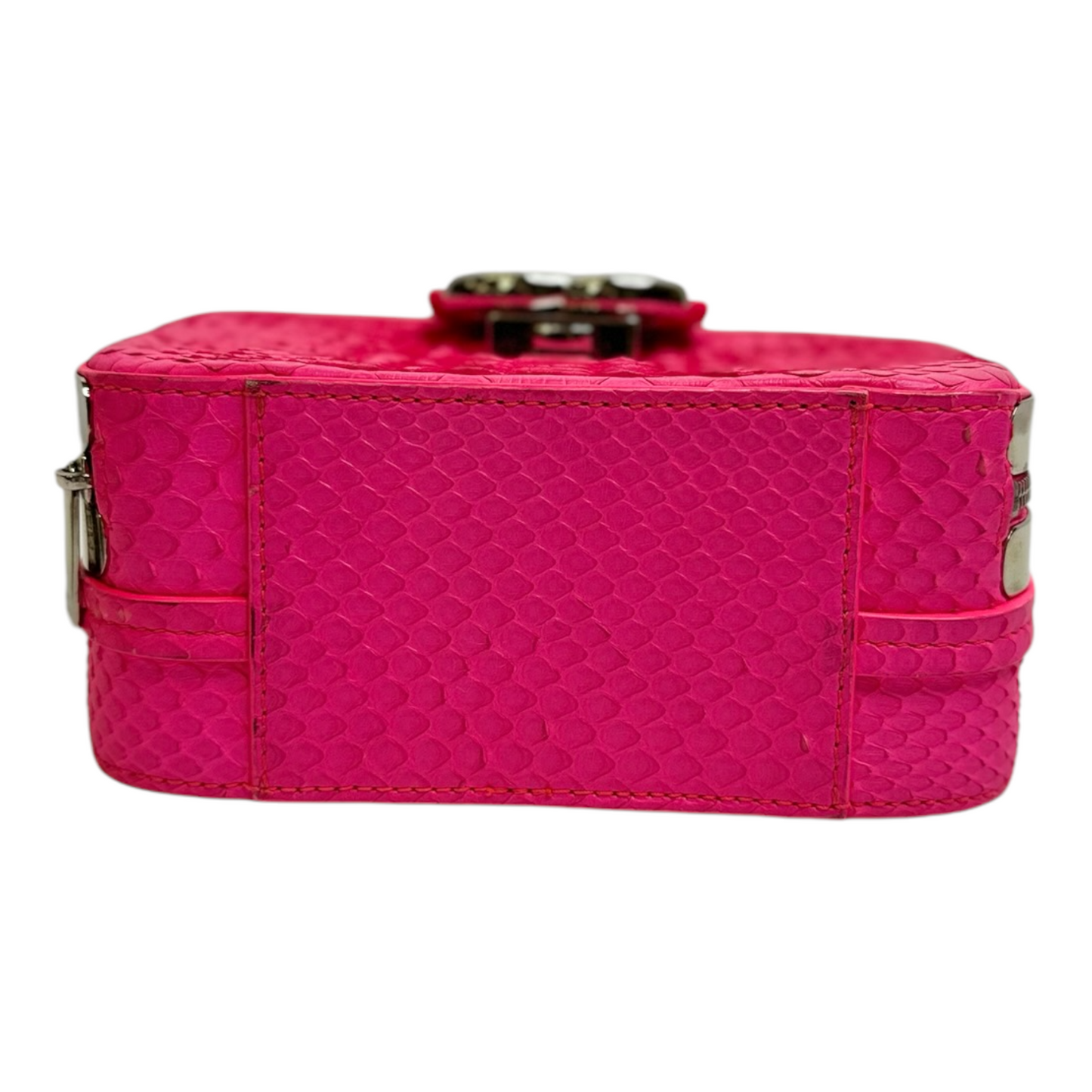 Chanel Snakeskin Mini CC Box Camera Bag Pink