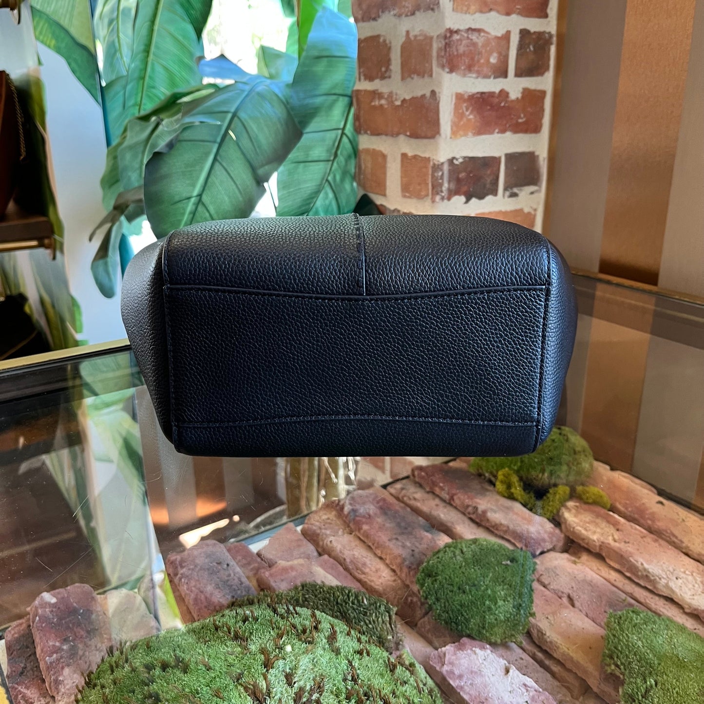 TORY BURCH McGraw Caryall Black Leather Tote