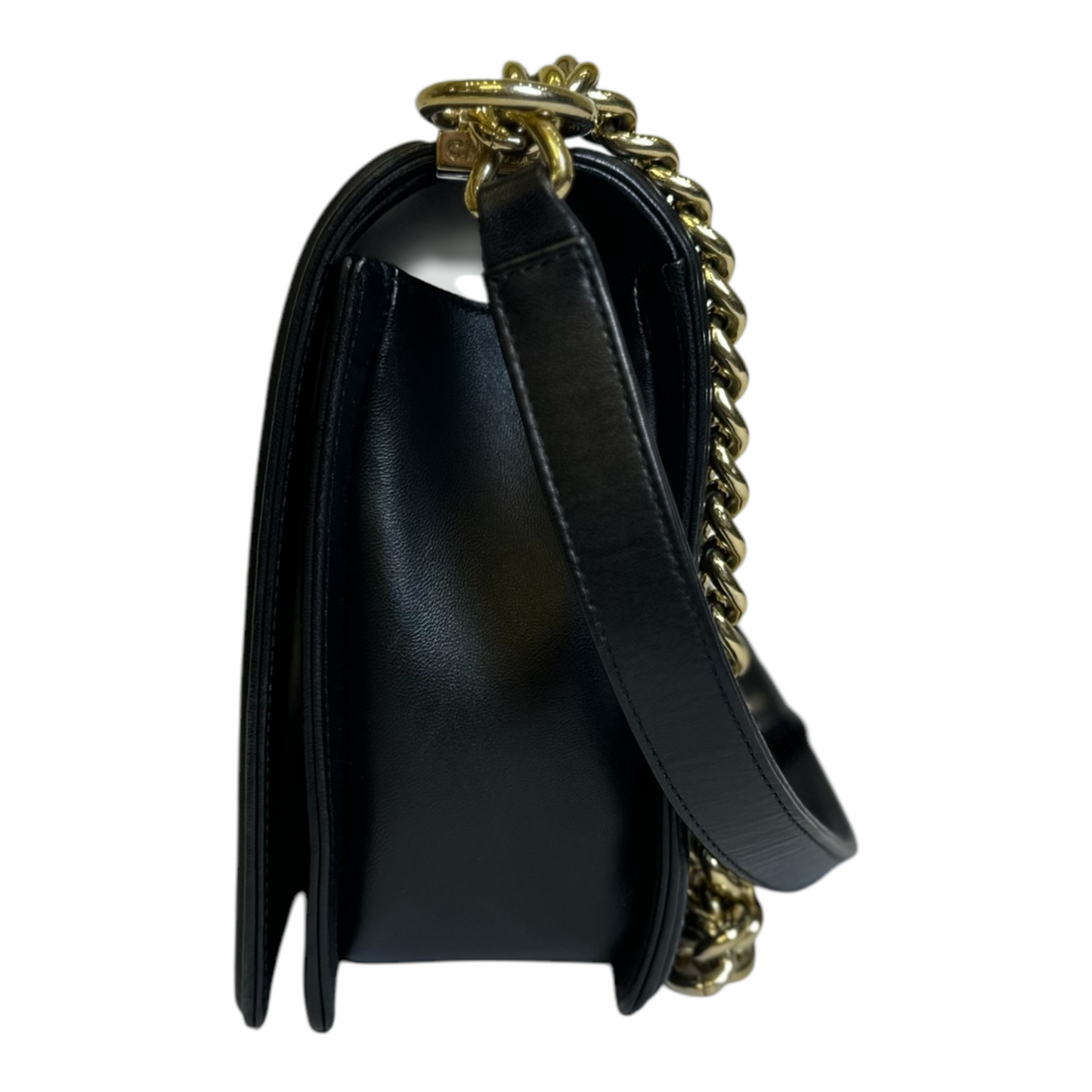 Chanel Lambskin Quilted Medium Boy Flap Black