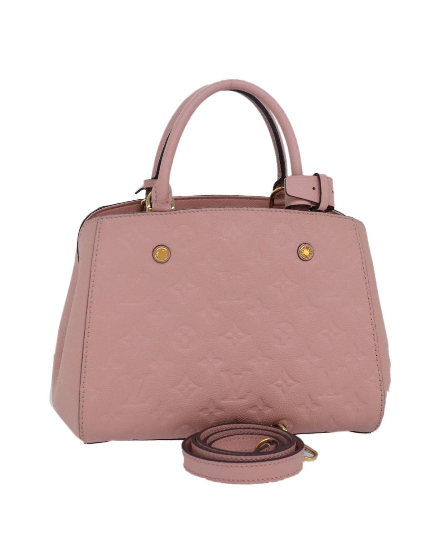 Capucines Mini handbag Rose Ballerine Empreinte Leather