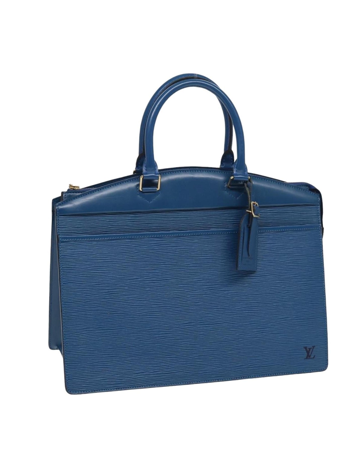 Capucines MM Blue Leather Handbag