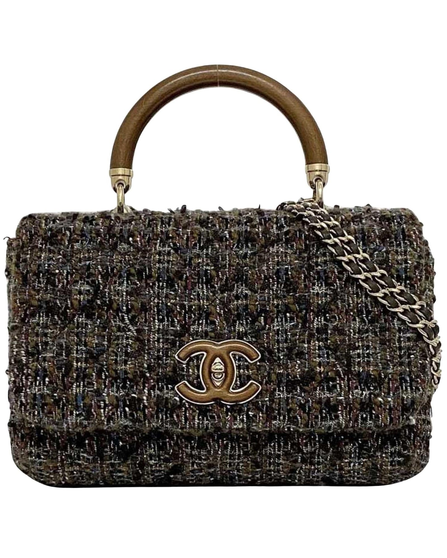 Chanel Mini Flap Bag Tweed Style