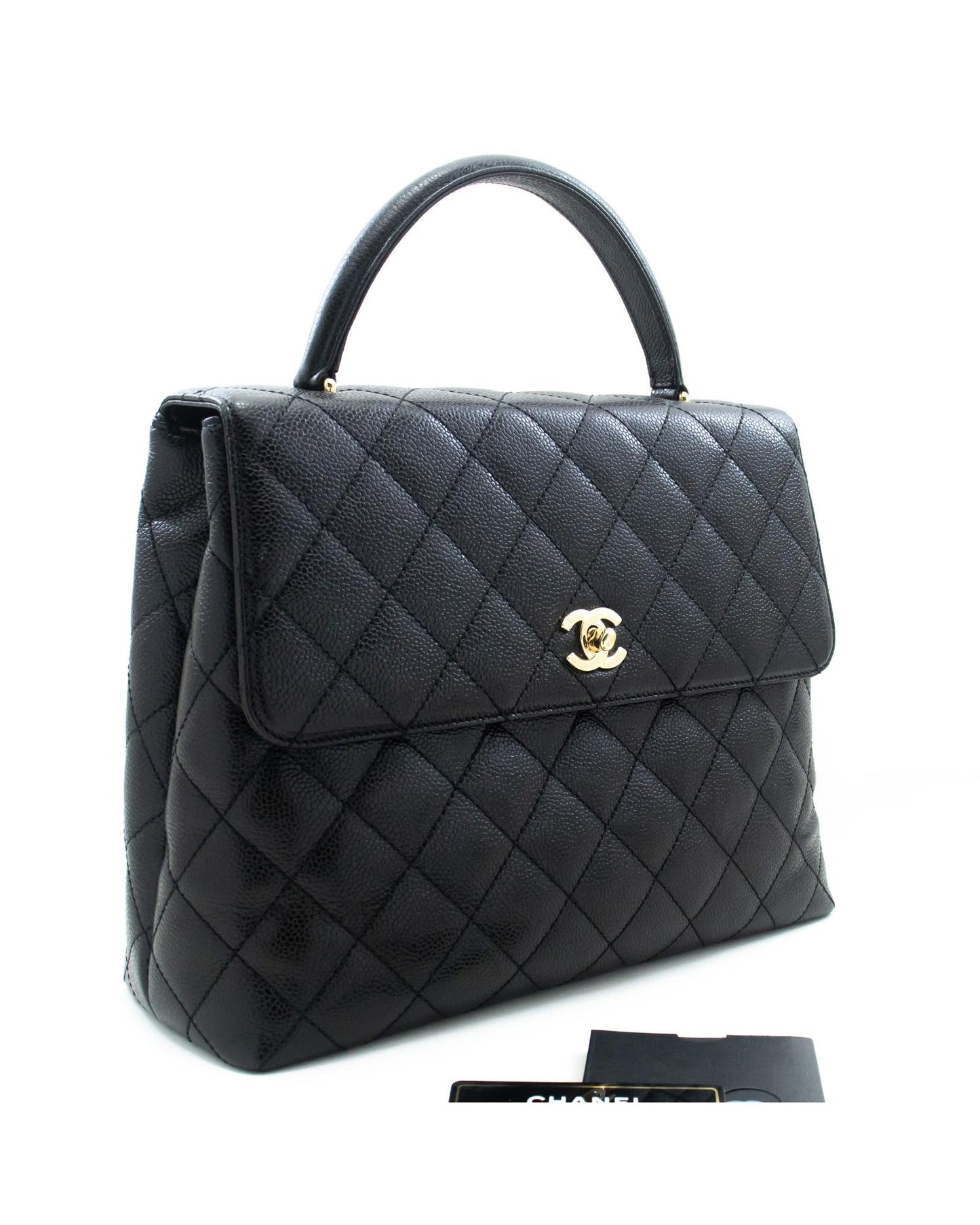 Chanel Classic Handbag Black Quilted Lambskin