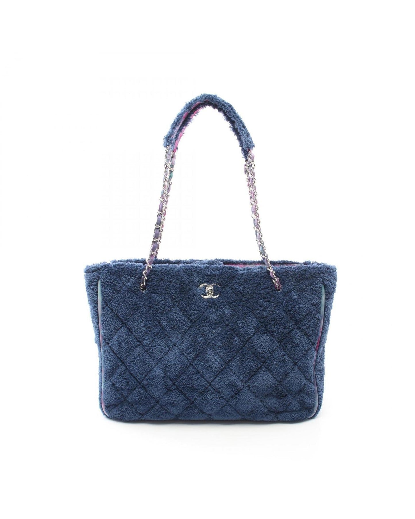 Chanel quilted terry cloth tote bag