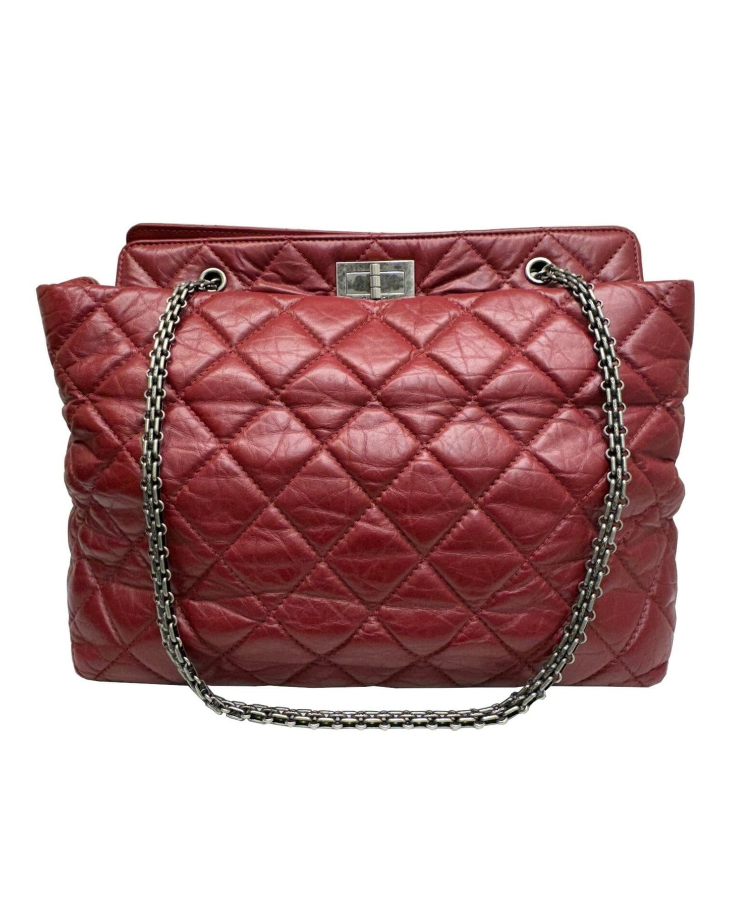Chanel Quilted Leather Tote Bag Classic Style