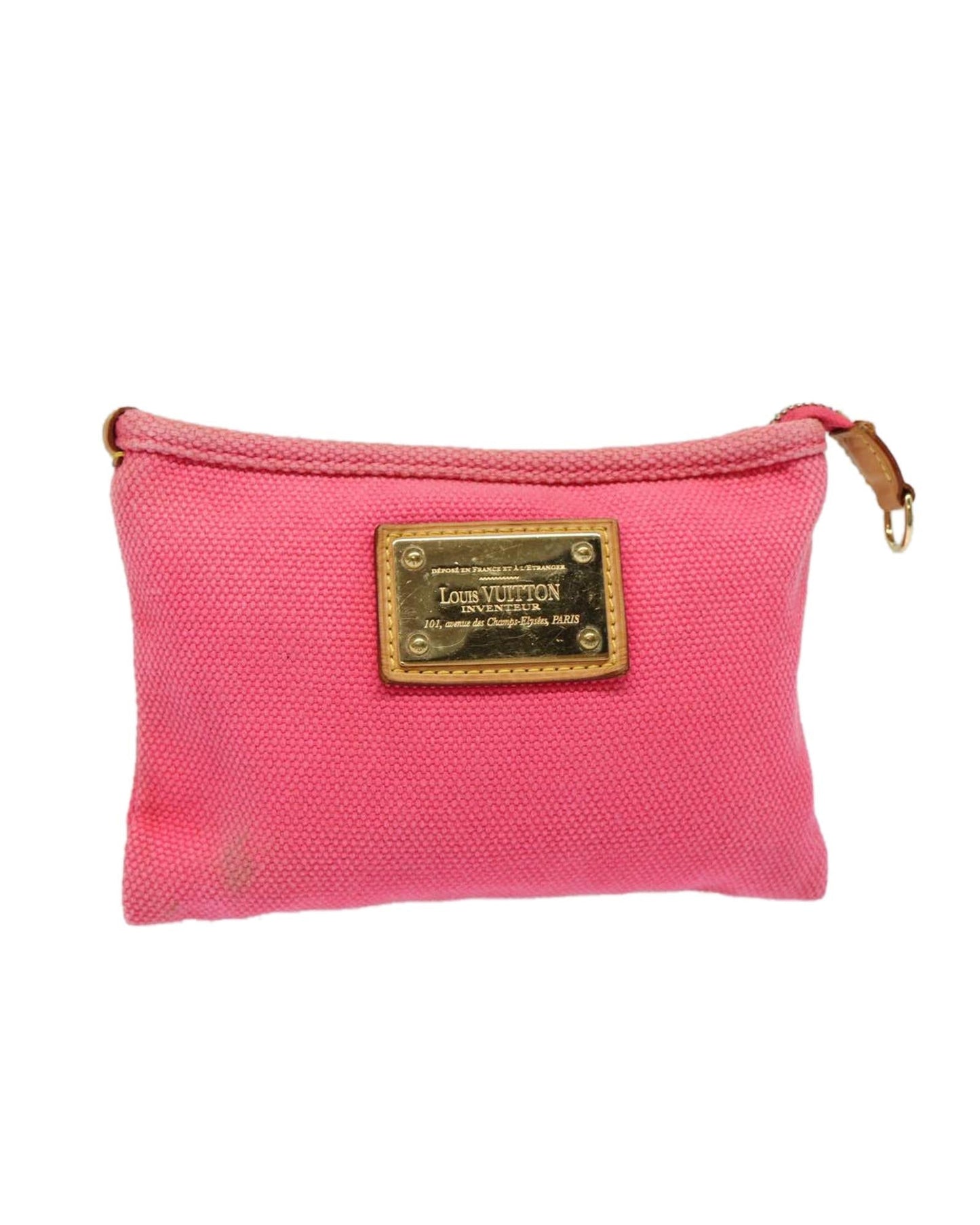 Cosmetic Pouch Pink Canvas