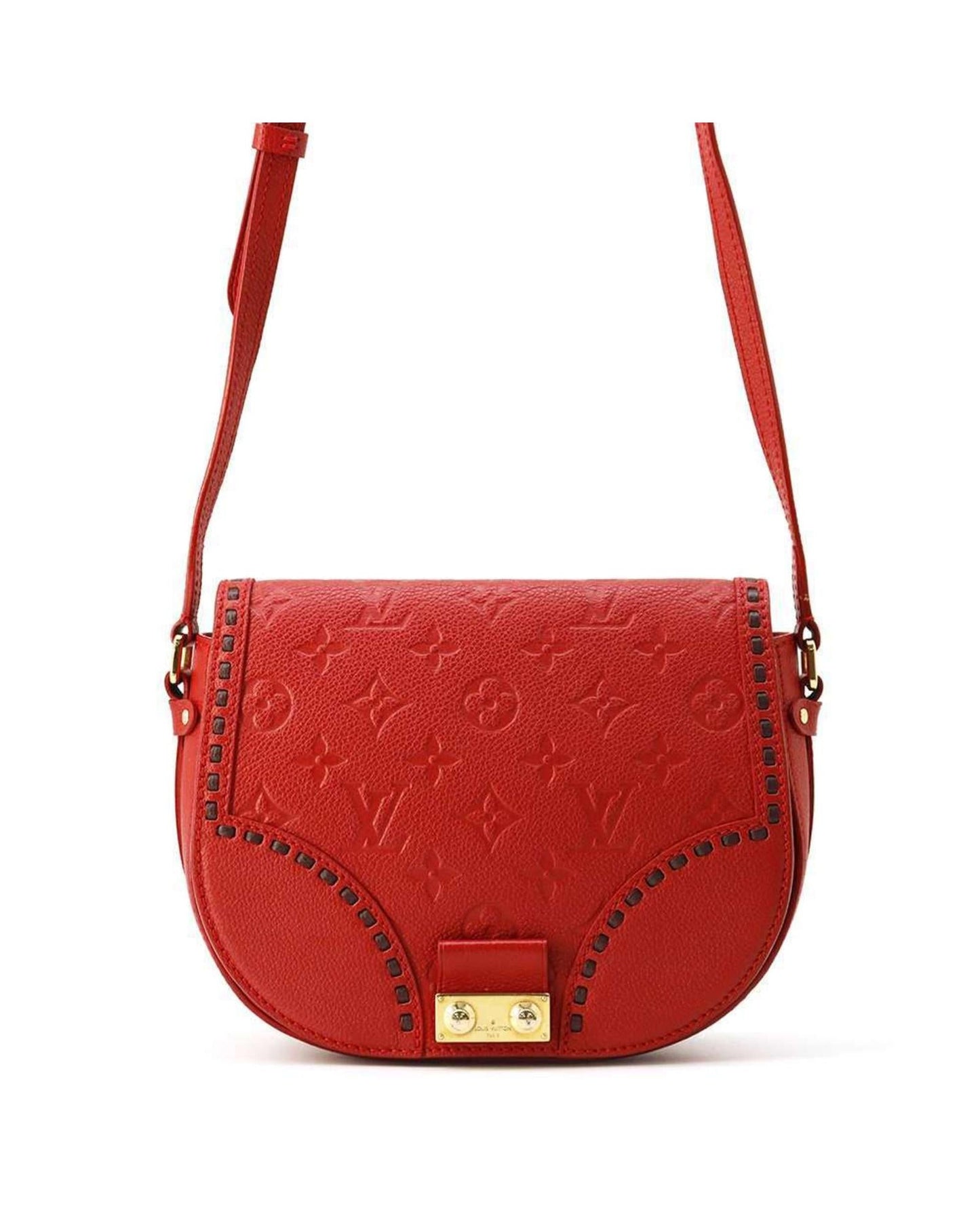 Petite Malle Red Shoulder Bag