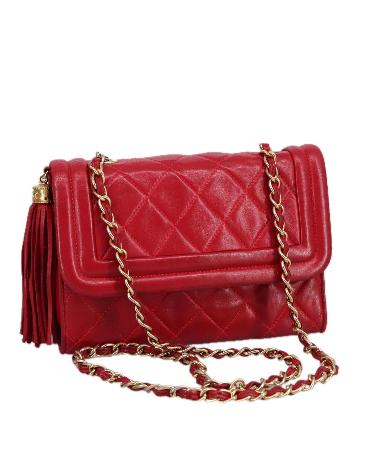 Chanel Classic Double Flap Bag Red Quilted Leather