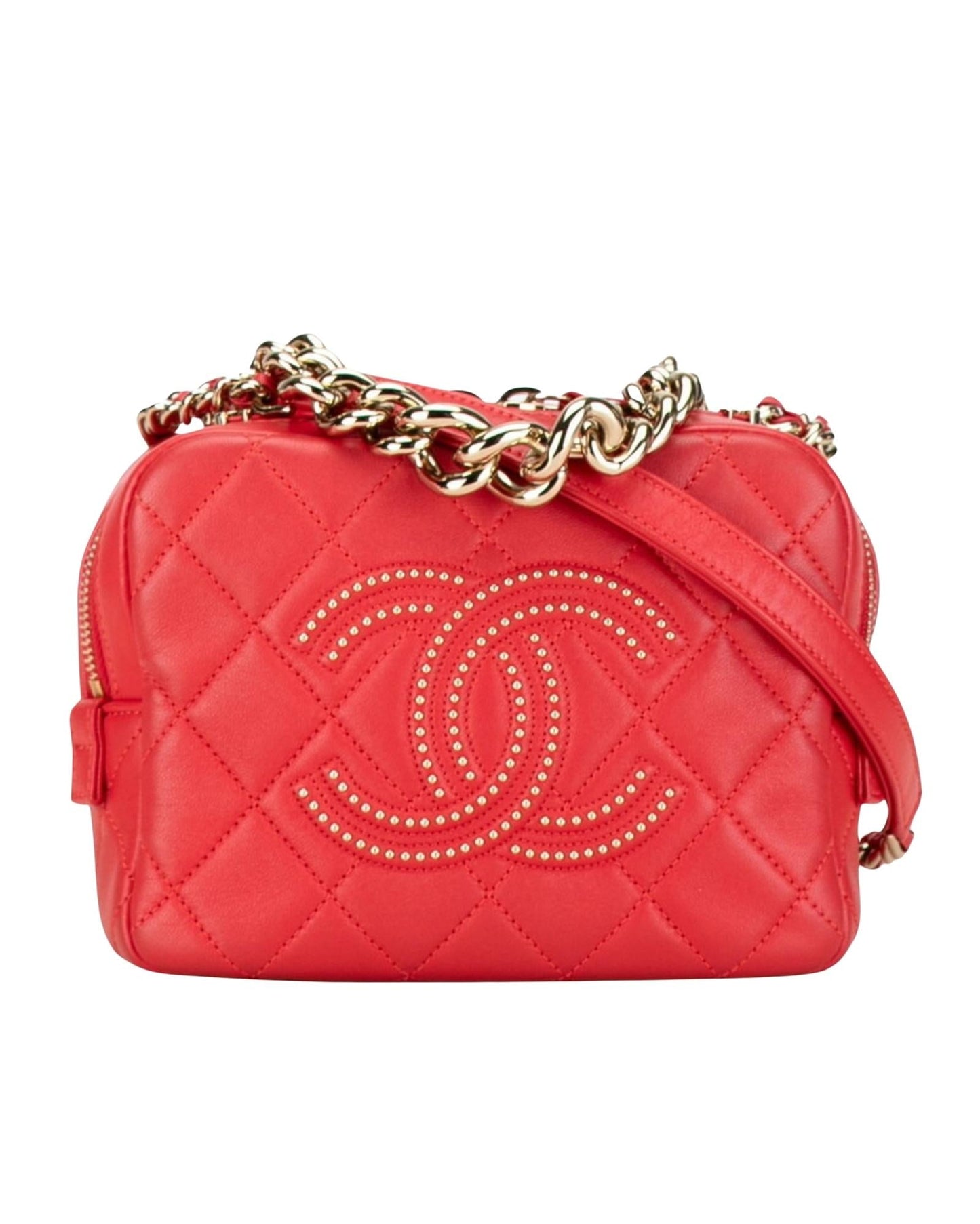 Chanel Studded Quilted Chain Bag