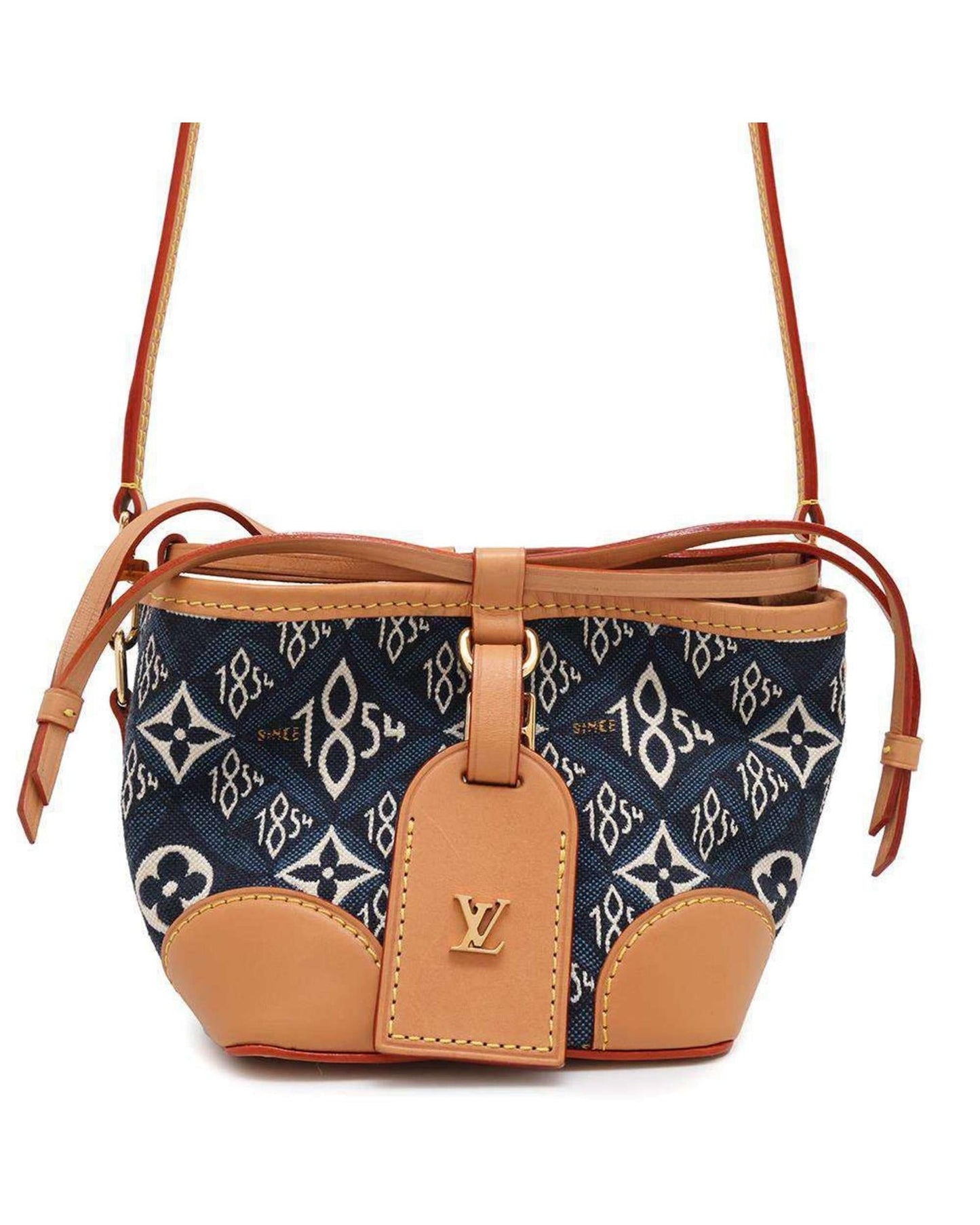 Canvas Shoulder Bag with Name Tag and Shoulder Strap