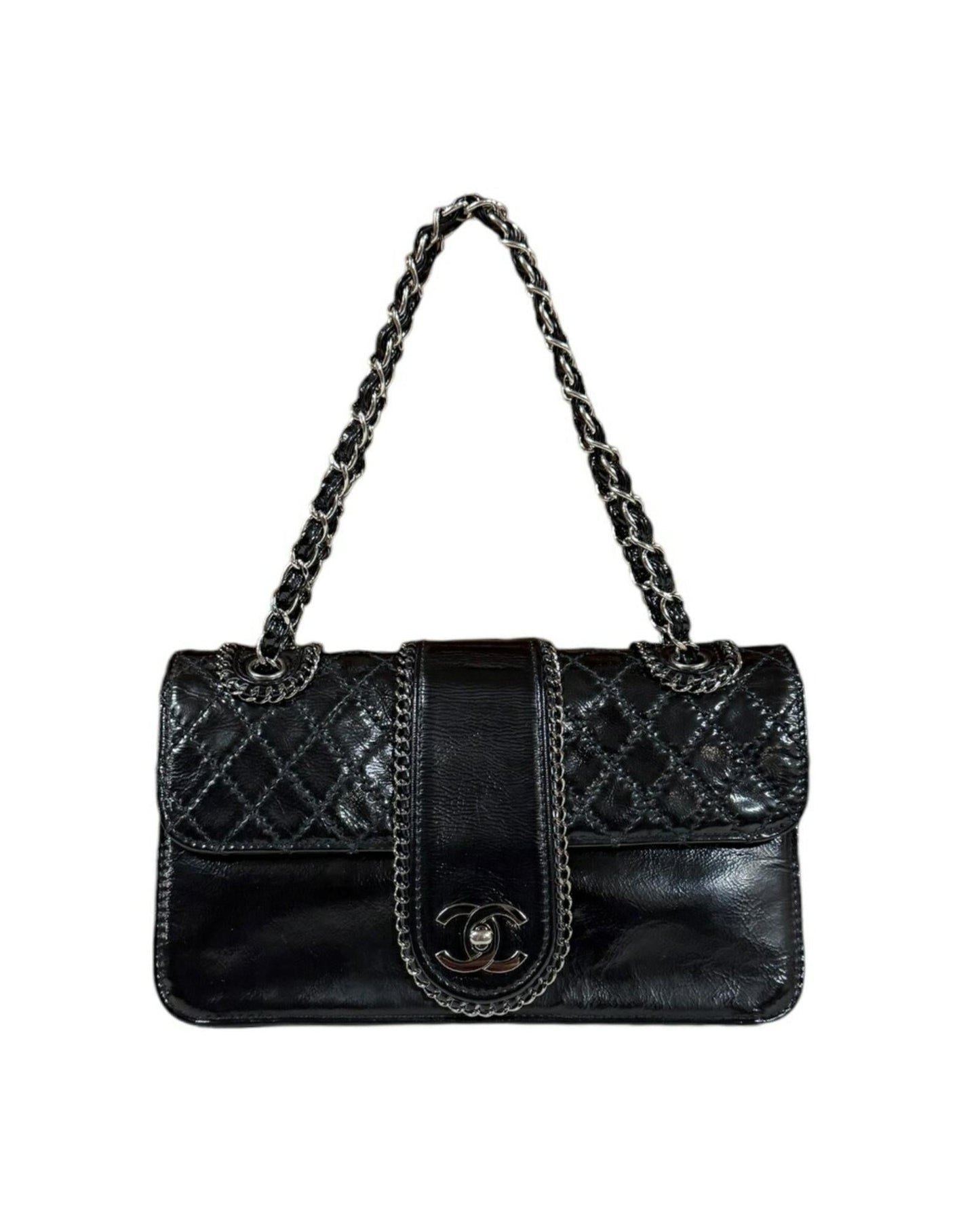 Chanel Quilted Leather Chain Bag Classic Flap