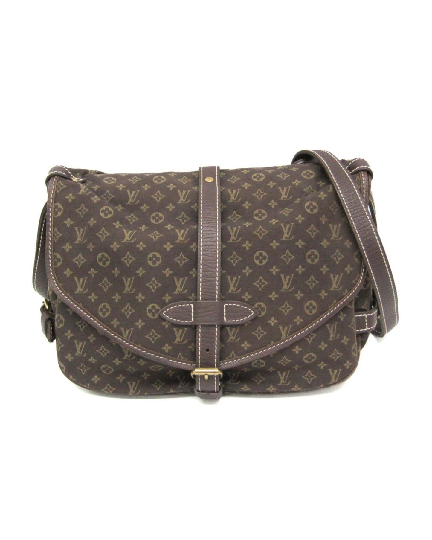 Vintage Canvas Shoulder Bag with Adjustable Strap
