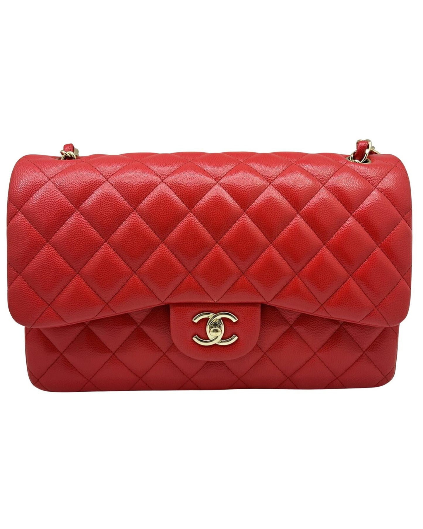 Chanel Classic Double Flap Caviar Leather Bag