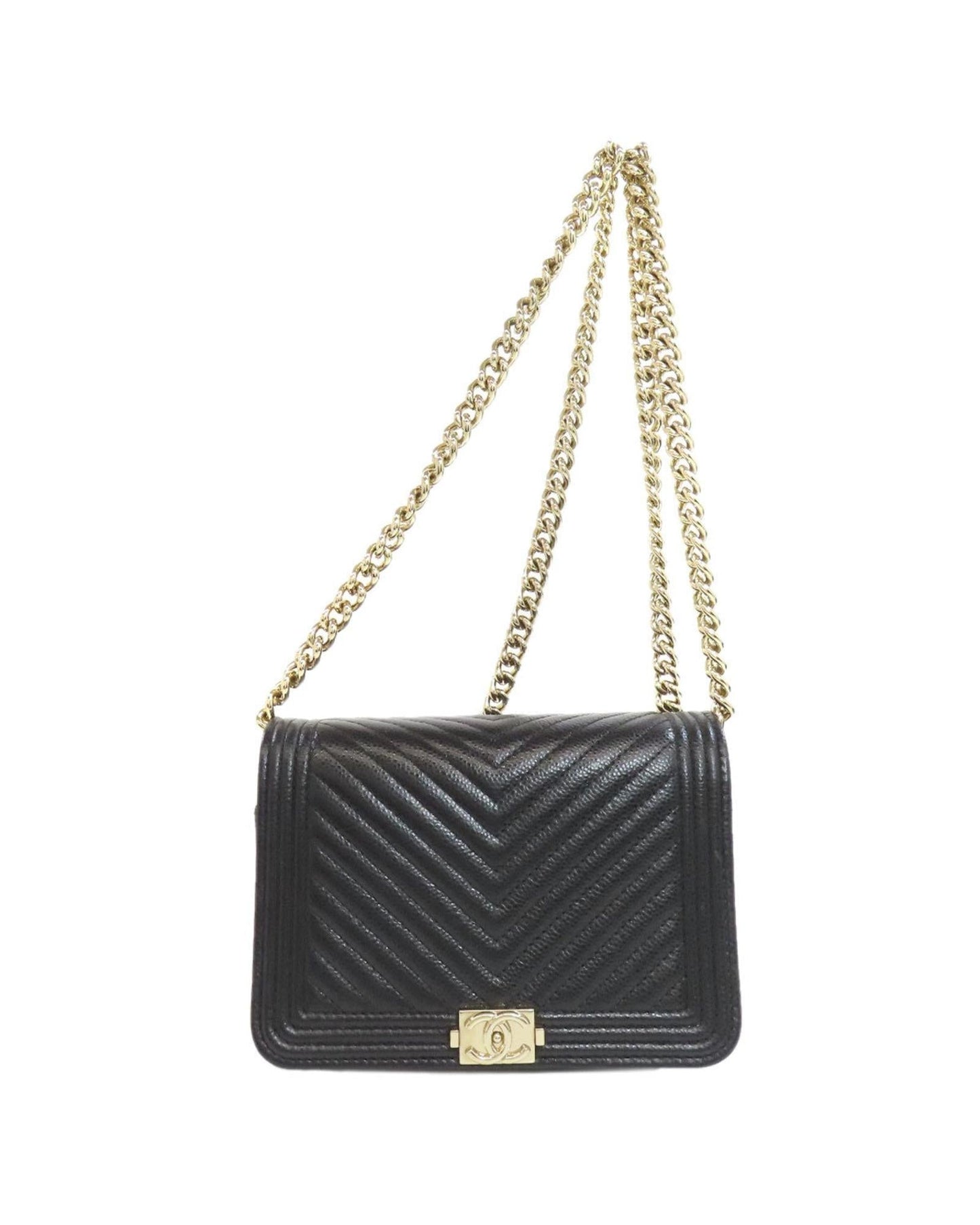 Chanel Boy Chanel Chevron Quilted Lambskin Bag